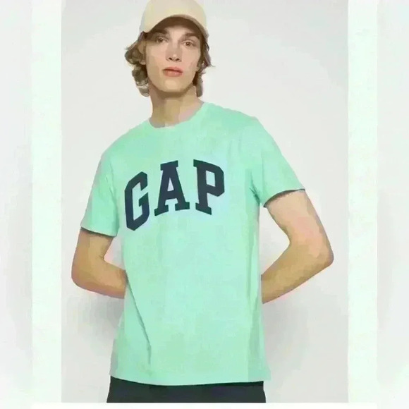 Gap Basic Logo Tee Men’s Size XL Aqua - Picture 1 of 6